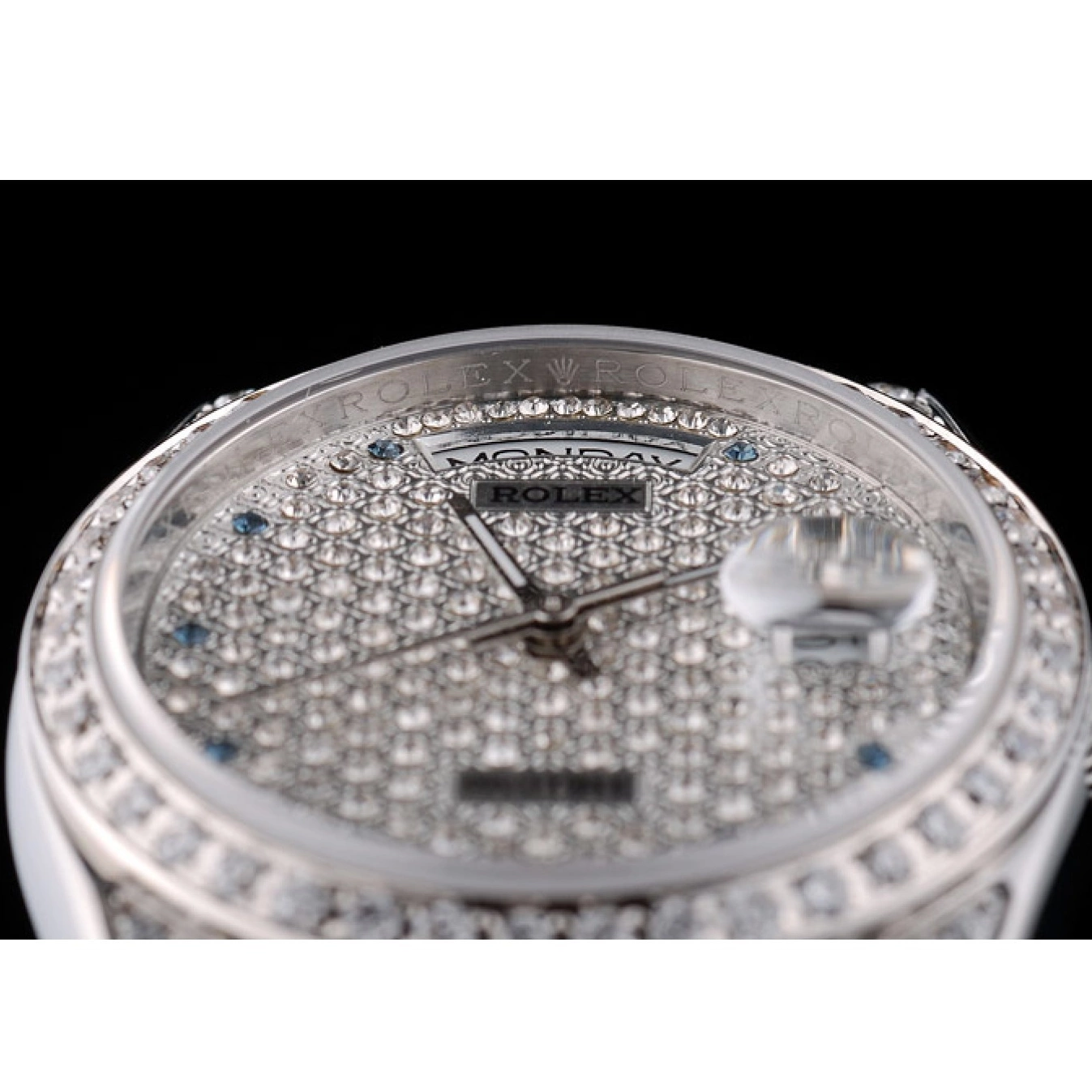 Rolex copies cheap Steel Bracelet 41986 Diamond Rolex Stainless Dial DayDate Plated Diamond Plated 0815